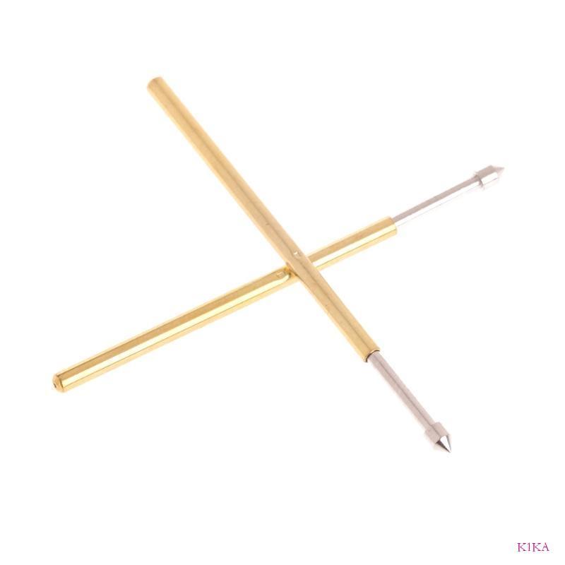 K1KA 100 Pcs Spring Test Probe Pogo Pin P100-E2 Dia 1.36mm Length 33.3mm
