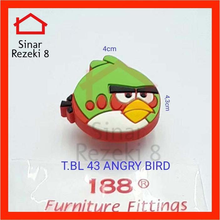 PROMO Handle / Tarikan Laci Lemari Anak Angry Bird 43 Lucu Gagang Knob
