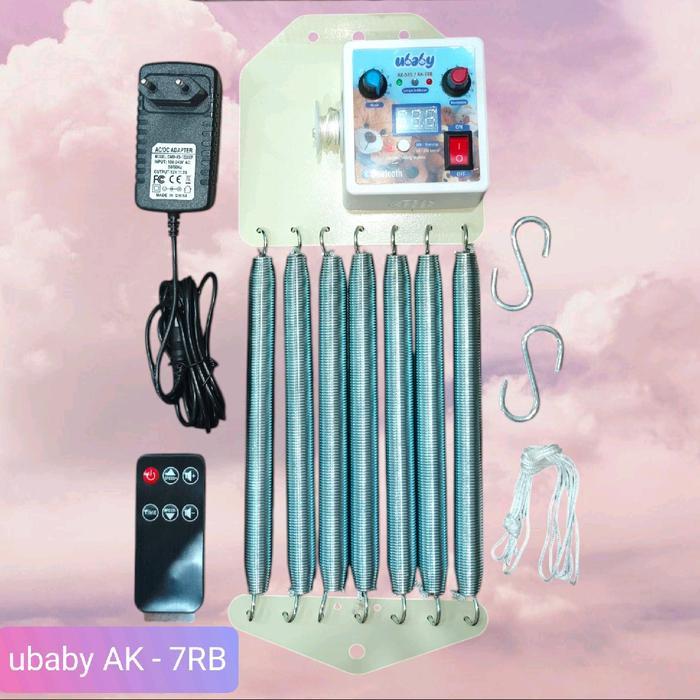 TERMURAH.AYUNAN ELEKTRIK UBABY AK 7RB REMOTE BLUETOOTH.AYUNAN LISTRIK BAYI AYUNAN LISTRIK MINI