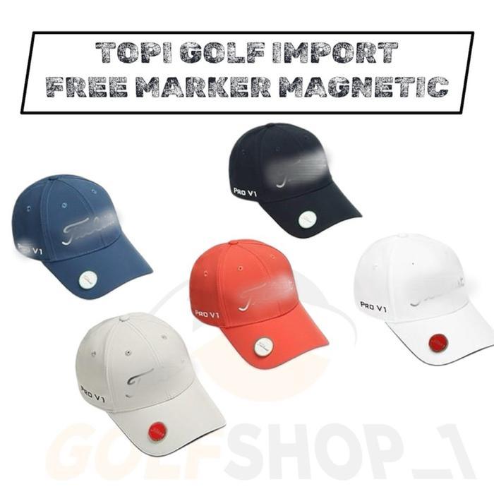 Wilson - Topi Golf Titleis Golf Import Caps Hat Golf Free Marker Magnetic Topi Olahraga Outdoor