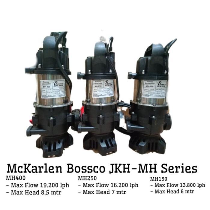 Pompa Celup Bossco Jkh-Mh 150 250 400 750 Submersible Pump Mckarlen Mh 250 400 Mh150 Mh250 Mh400