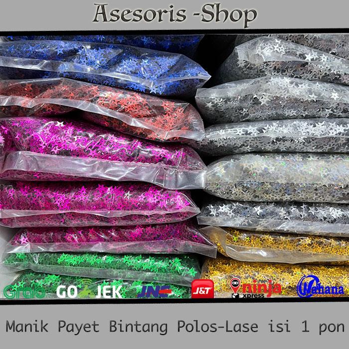 Manik Manik Bintang Payet Bintang Polos Payet Bintang Laser =1 Pon Terlaris