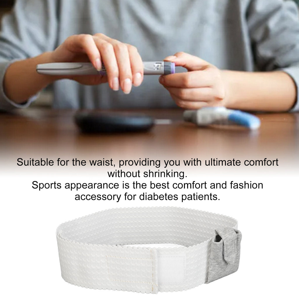 Insulin Pump Waist Belt Insulin Pump Holder Sweat Absoption Breathable Elastic Fabric Insulin Pump