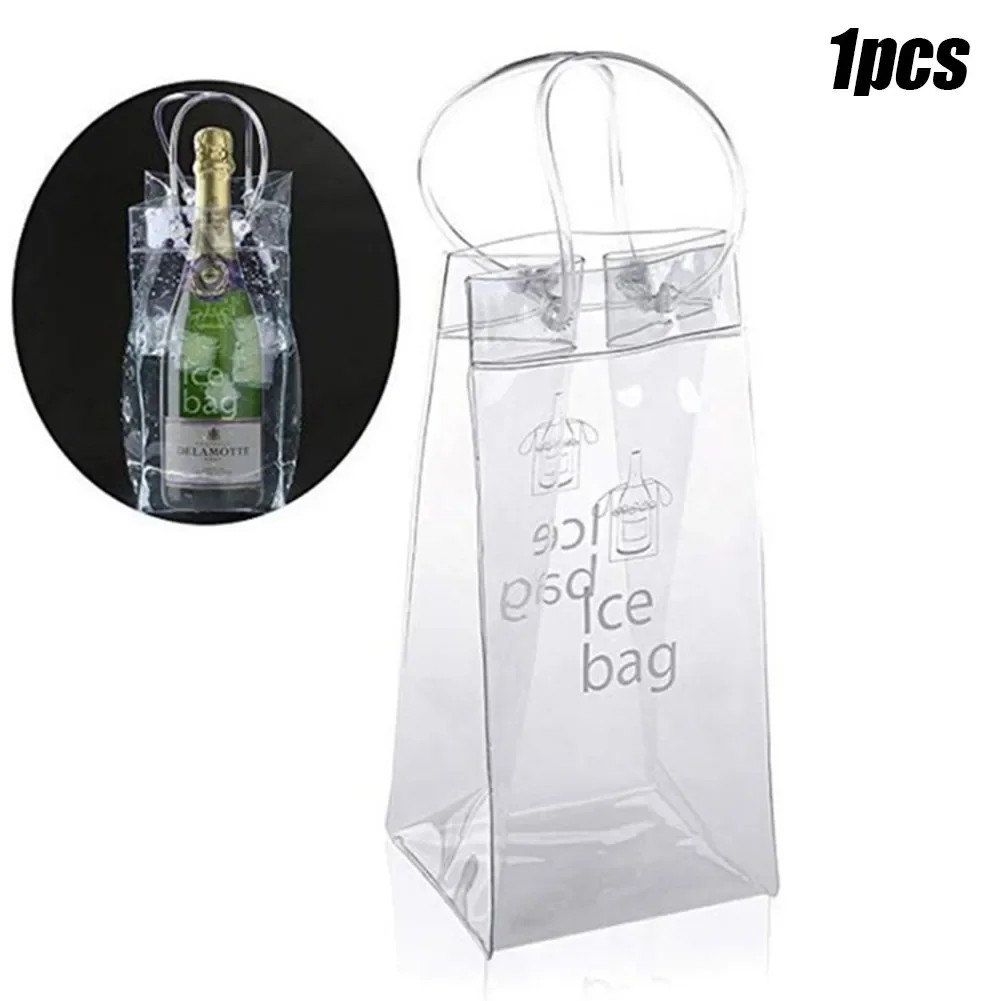 Ice Wine Bags PVC Anti-leakage Ice Bag Transparent Refrigerated Champagne Red Wine Bottle Whisky