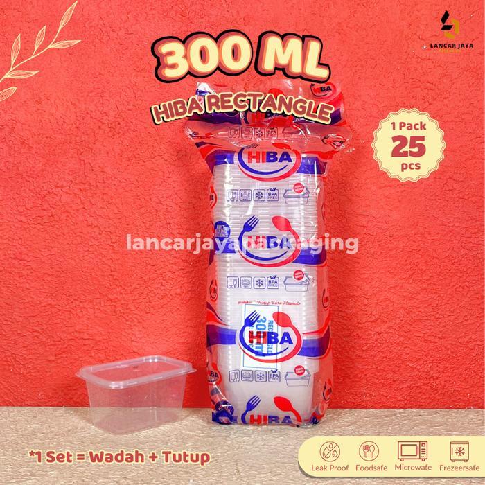 Hiba Thinwall Rectangle Kotak Makan Plastik Persegi Panjang Wadah Makan 200 300 500 650 750 1000 Ml