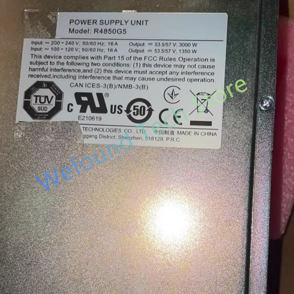For Huawei R4850G5 rectifier module 48V50A3000W High-efficiency 1U communication power supply R4850G