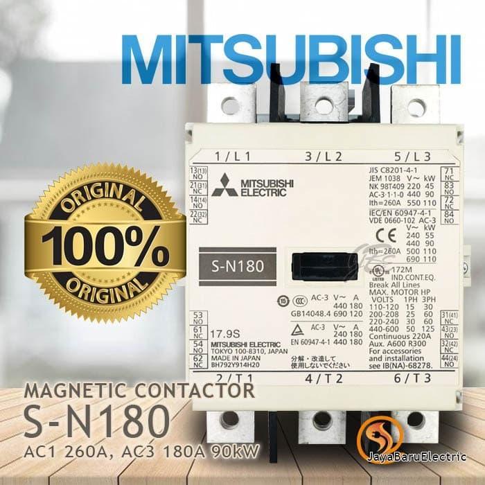 Kontaktor / Contactor Mitsubishi S-N180 Sn180 220V Ac Coil