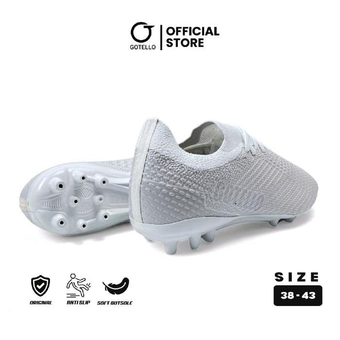 sepatu bola GOTELLO reacto putih abu kualitas brand lokal sepatu bola pria