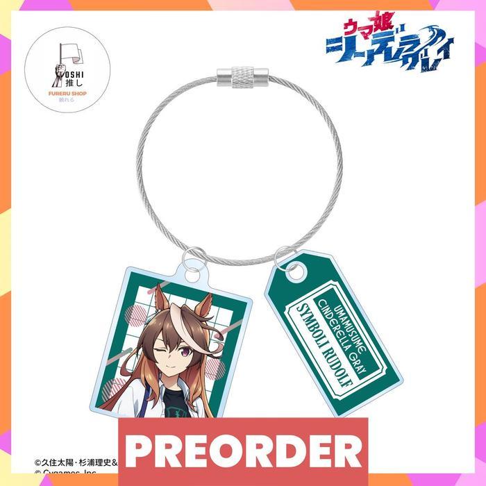 HOT SALE UMA MUSUME: CINDERELLA GRAY SYMBOLI RUDOLF DOUBLE WIRE ACRYLIC KEYCHAIN POP UP SHOP IN