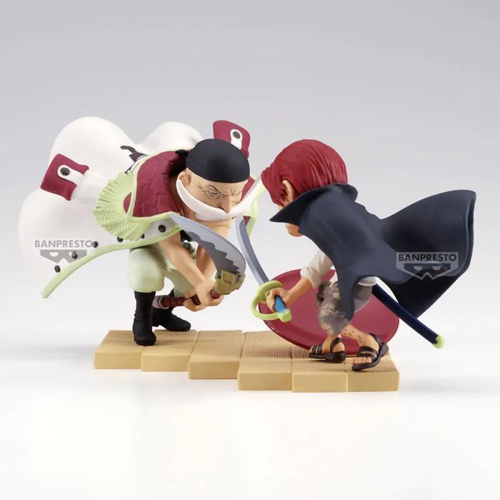 HOT SALE 29081 - WCF LOG STORIES - EDWARD NEWGATE SHIROHIGE VS SHANKS RED HAIRED ACTION FIGURE