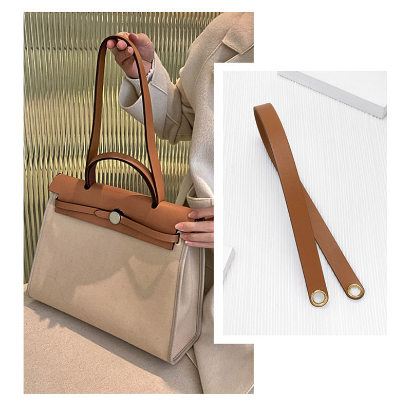 CRAZYSMITH 100% Genuine Leather Bag Strap For Hermes Herbag 31 Short Shoulder Straps 110CM Modified