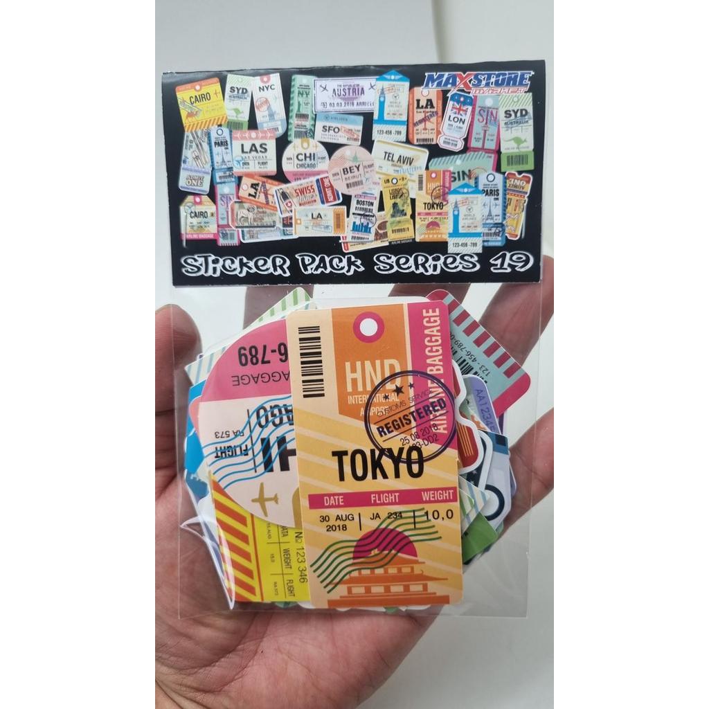 BISA COD boarding pass stiker / boardingpass sticker / luggage stiker / koper
