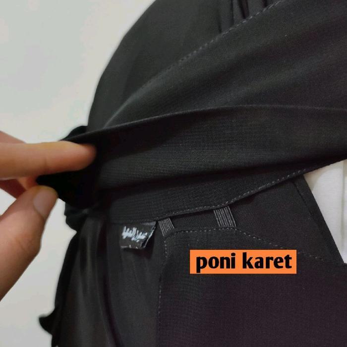 Promo Khusus Brand Oyoun Almaha Niqab Ori Saudi Cadar Shiffon Arab Hitam Bandana Poni Ped Lemes Kaku