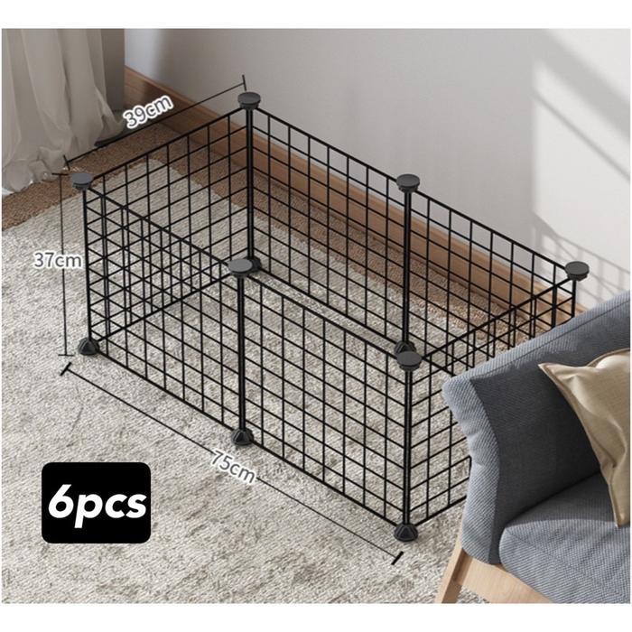 Kandang Hewan Peliharaan - Kandang Kucing Anjing Pagar Besi - Pet Cage Stackable Pet Fence - DIY Pet