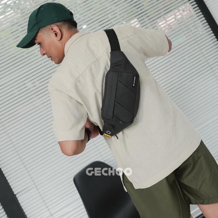 READY GECHOO - Tas Waistbag Fabio Bum Bag Belt Tas Pinggang Pria Trendy Bahan Bimo Tas HP Tas Dompet