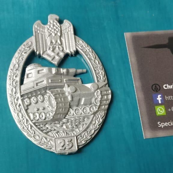 Pin Jerman Wwii Panzer Badge Hasil 3D Print Tbk