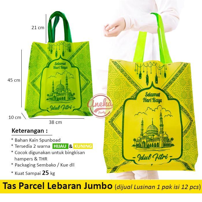 ( Isi 12 ) Goodie Bag Idul Fitri Jumbo Grosir / Tas Souvenir Lebaran / Tas Sembako Lebaran Hari Raya