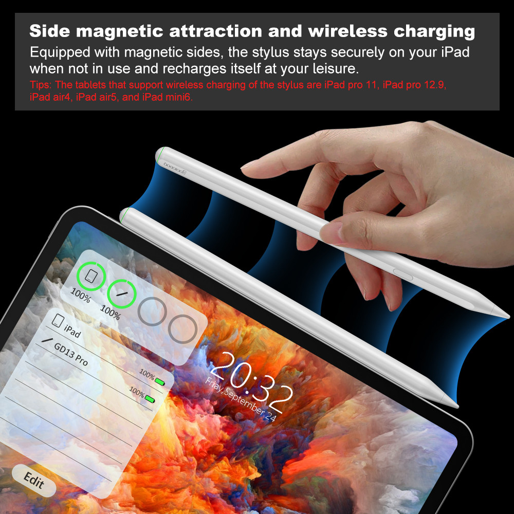 For Apple Pencil 2 Wireless Charging iPad Pencil with Palm Rejection for Apple iPad Mini 6 iPad Air5