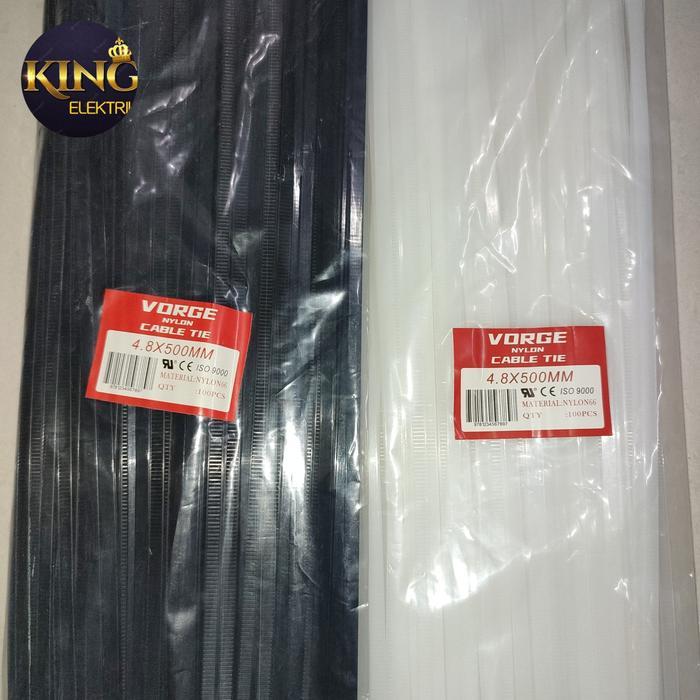 Kabel Ties Cable Pengikat Vorge 4.8 X 500 Mm 4,8 X 50 Cm 50Cm 500Mm 4.8X500 4,8X500 #Gratisongkir