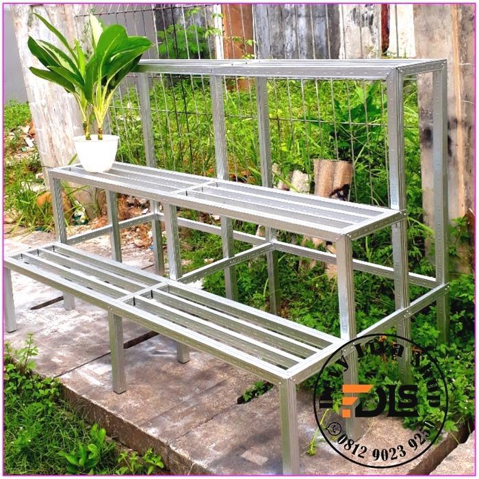Rak Pot Bunga Susun 3 Panjang 1,5 Meter