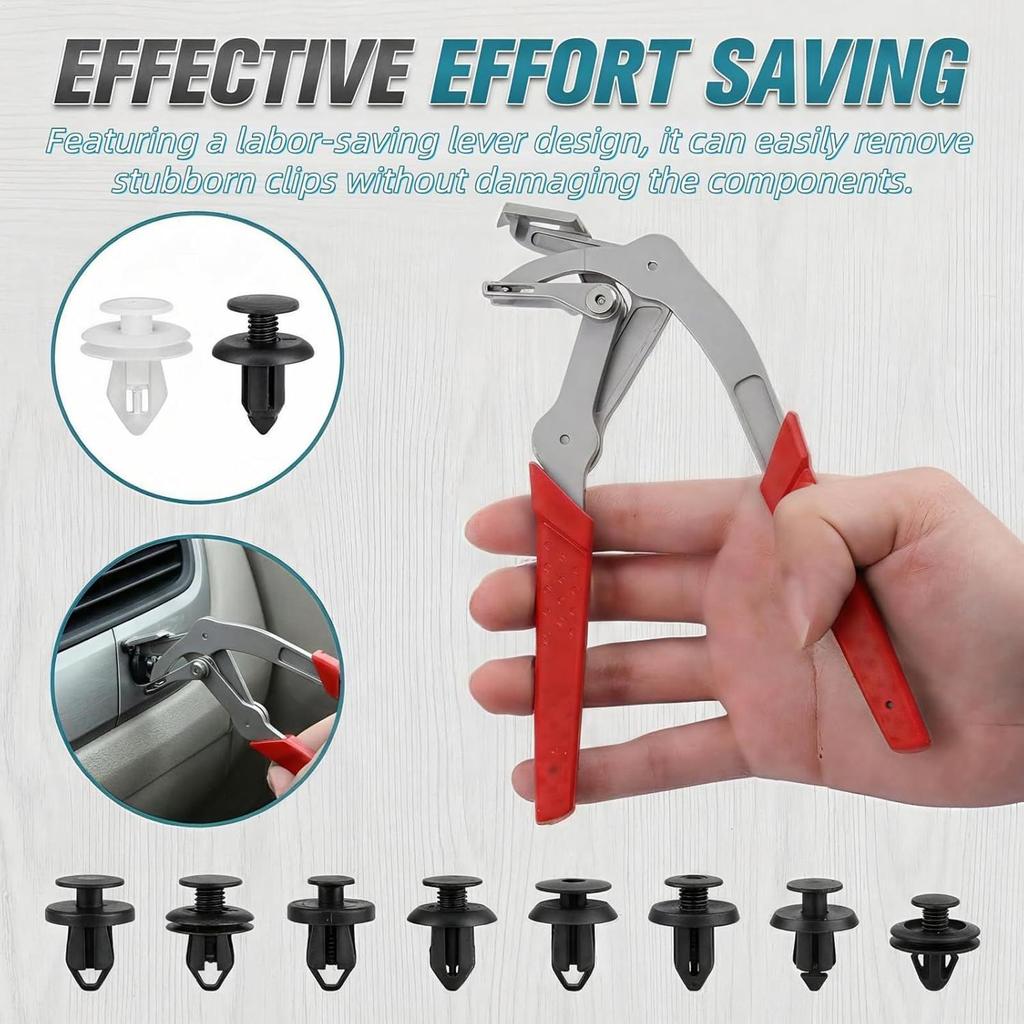Automotive Panel Clip Removal Pliers Anti-Slip Grip Car Interior Trim Clip Pliers Auto Trim Puller