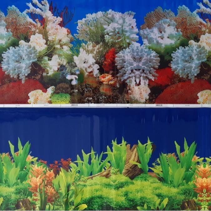 BACKGROUND AQUARIUM MOTIF GAMBAR PERMETER / BACK GROUND AQUARIUM