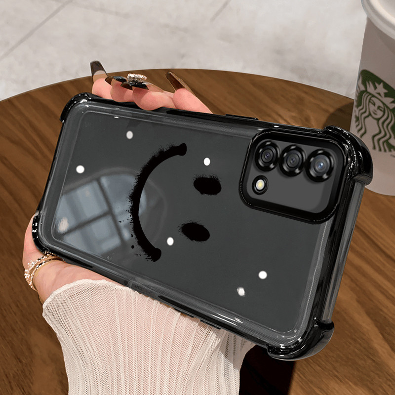 Casing Hp untuk OPPO A74 A95 F19 F19s Case Simple smile Kasing Cesing udara Airbag Skin Handphone Ke