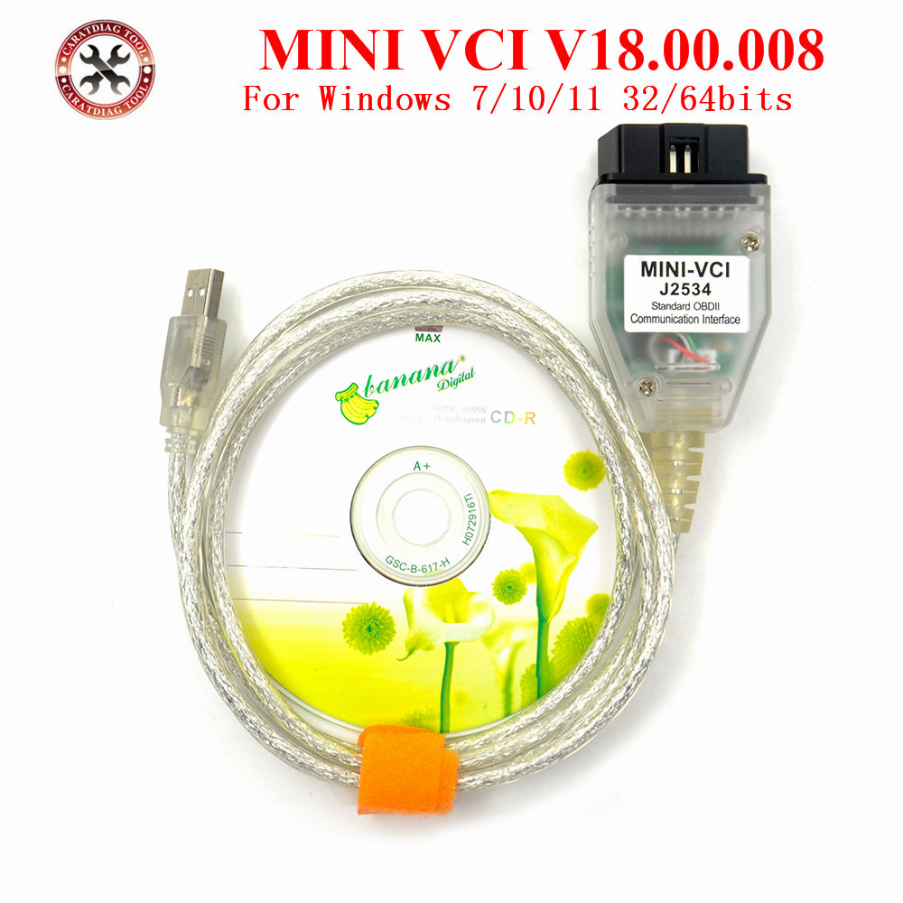 Newly MINI VCI V18.00.008 J2534 V17 Interface for Toyota TIS Techstream obd mini vci Diagnostic