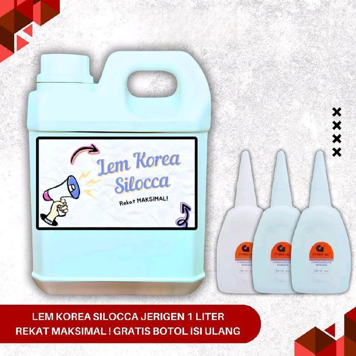 Silocca Lem Korea 1 Liter Lemajaib Serbaguna Kemasan Hemat Cocok Untuk Industri Percetakan Sandal