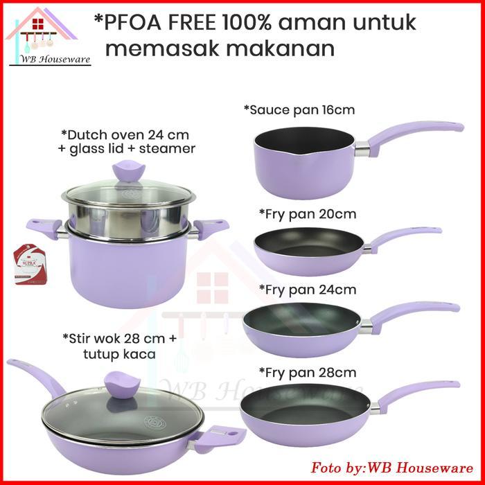 TERMURAH Panci set supra 9pcs cookware set renatta moelek / wajan set anti lengket chef renata