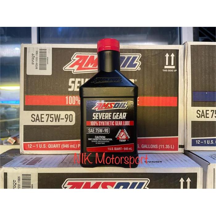 Khusus Grab Amsoil Severe Gear 100% Synthetic Gear Lube 75W90 / 75W140 - Amsoil Oil Lsd - 946Ml