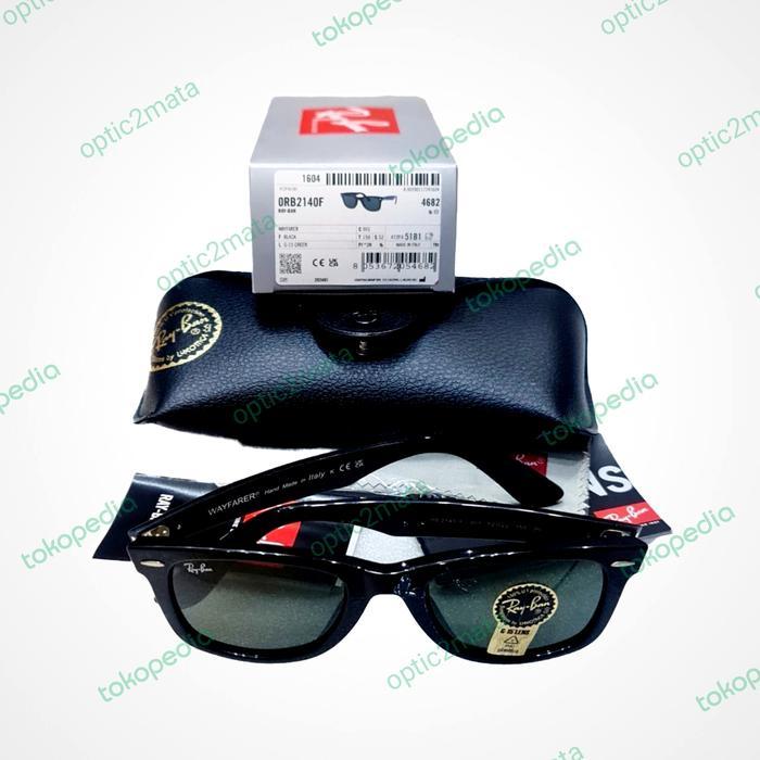 SUNGLASSES RAYBAN WAYFARER Kacamata Hitam Pria Wanita Model Persegi Modern Lensa Proteksi UV Ukuran 