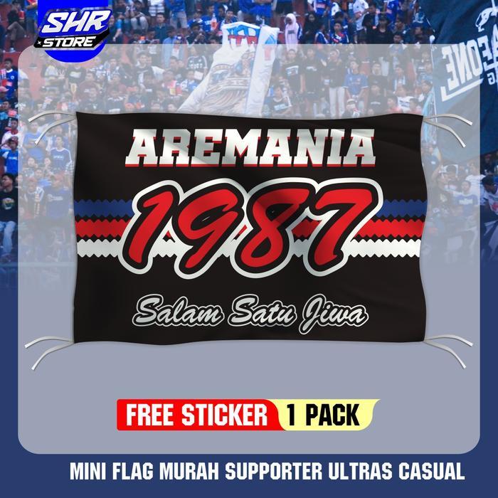 BENDERA AREMA BENDERA AREMA FC SUPORTER BESAR TERMURAH Bendera Flag AREMA Casuals Ultras Free Stiker