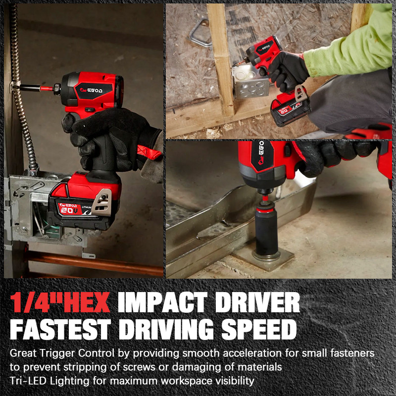 Electric Goddess Impact Driver 160NM Electric Driver For 20V Milwaukee Lithium Battery Brushless