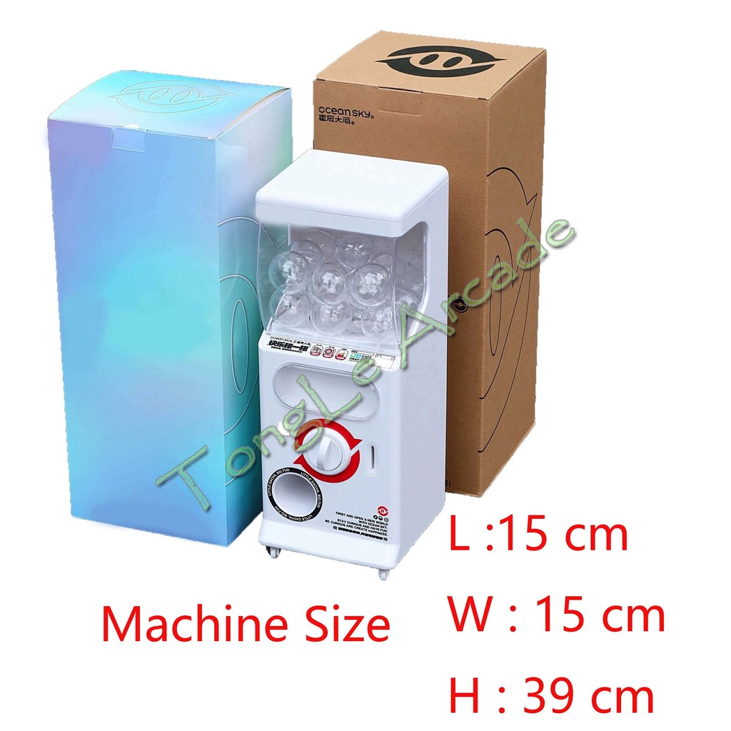 Mini Gachapon Machine, Arcade Gum Capsule Toy Candy Vending Machine Sliding Door Gachapon Machine