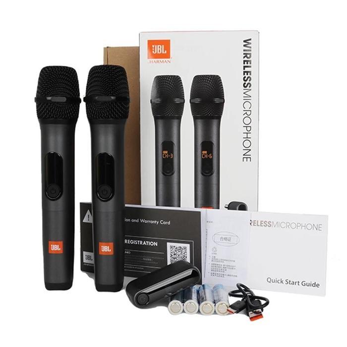Premium Jbl Wireless Microphone Karaoke Professional Handheld Microphone Set Original