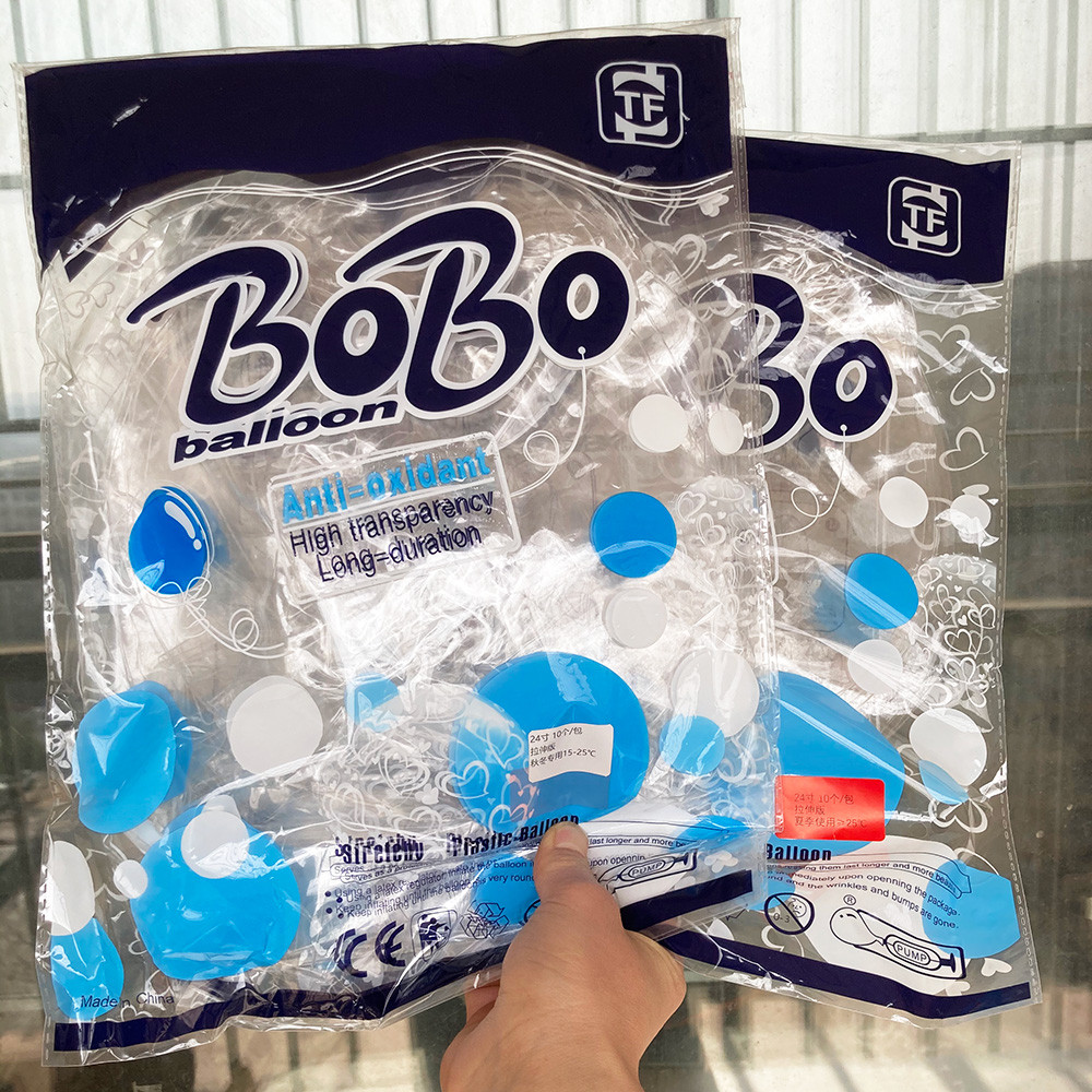 10-50pcs 24-36 inch Pre Stretched Bobo Balloon Big Stuffing Transparent Bubble Balloon Wedding