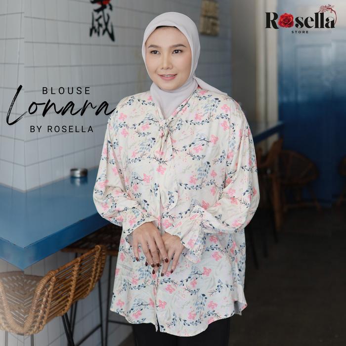LONARA BLOUSE Motif Rayon Viscose Blouse Wanita Atasan Viral