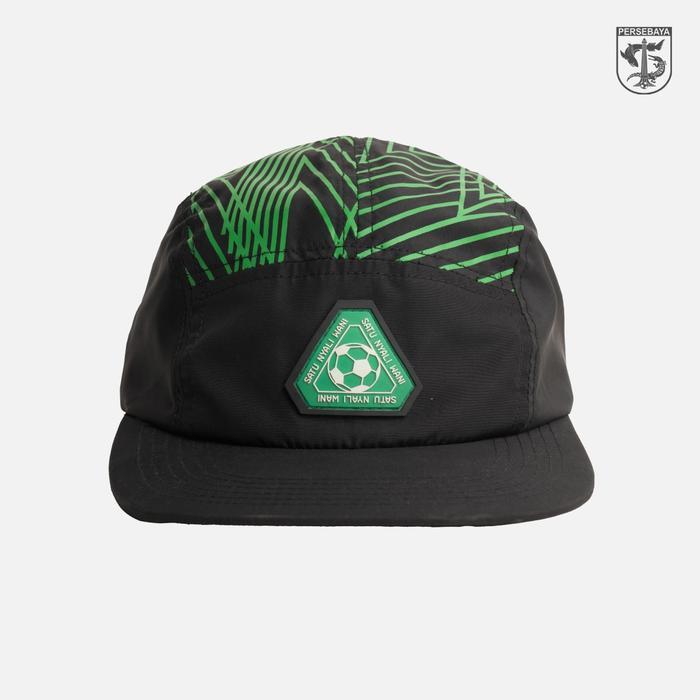 Topi Five Panel Persebaya Satu Nyali Wani Line - Black Persebaya Store