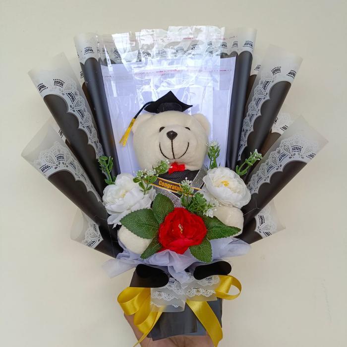 buket boneka wisuda dan slot uang kosongan / buket boneka kosongan / buket boneka bunga / buket