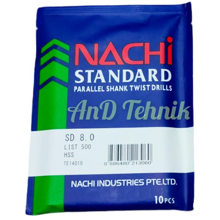 Mata Bor Besi Nachi HSS 8mm / Mata Bor Nachi 8mm / Nachi 8 mm