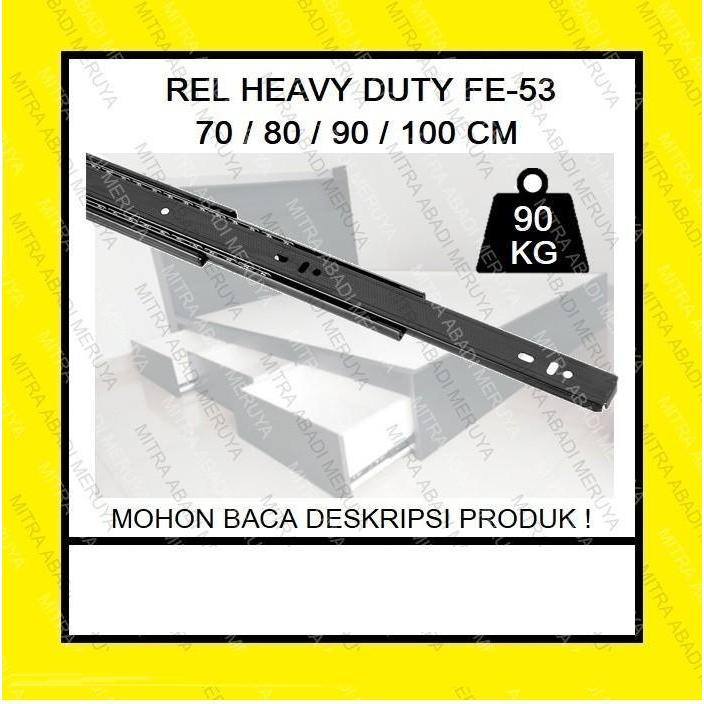 Rel Laci Heavy Duty Fe53 70 80 90 100 Cm Bawah Tangga Ranjang Tatami Beban Berat Double Track Dobel