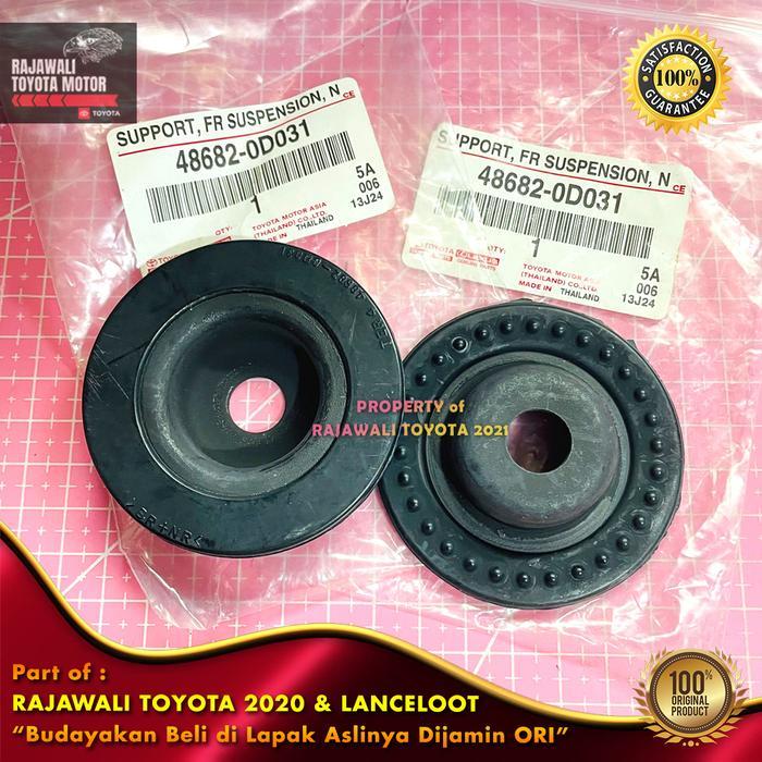 KARET SUPPORT SHOCK DEPAN YARIS & VIOS SUSPENSI SHOCKBREAKER NEW ORIGINAL TOYOTA 48682-0D031 BEST