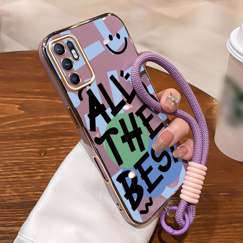 Casing Untuk OPPO Reno 6 4G Reno 6 5G Case Casing pola Penulisan Aneh Kasing HP Kesing mewah Silikon