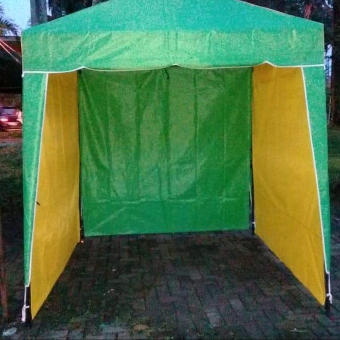 PROMO Tenda cafe 2x2 FREE tirai 3 sisi Outdoor sistem bongkar pasang