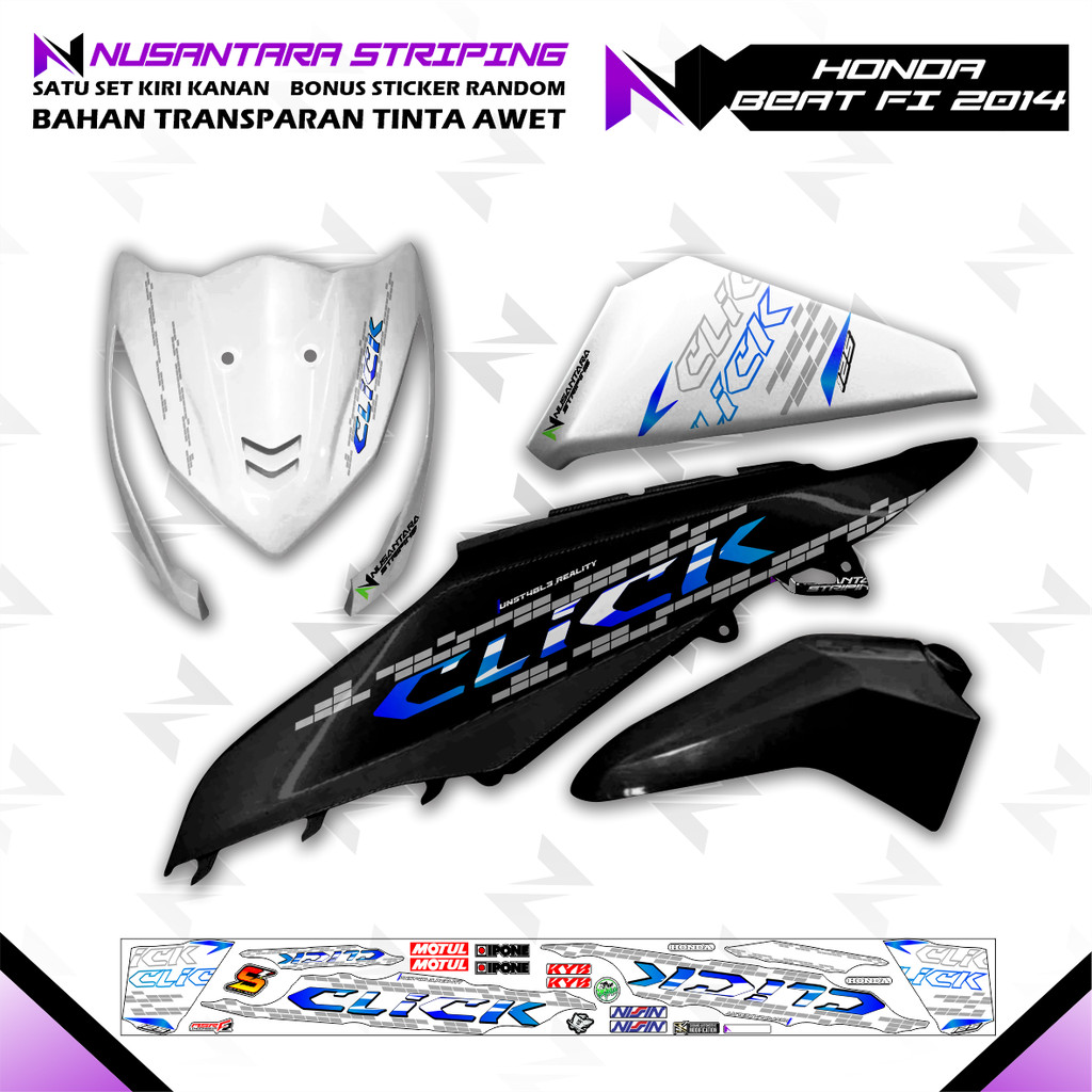 STRIPING TRANSPARAN HONDA BEAT FI NVX
