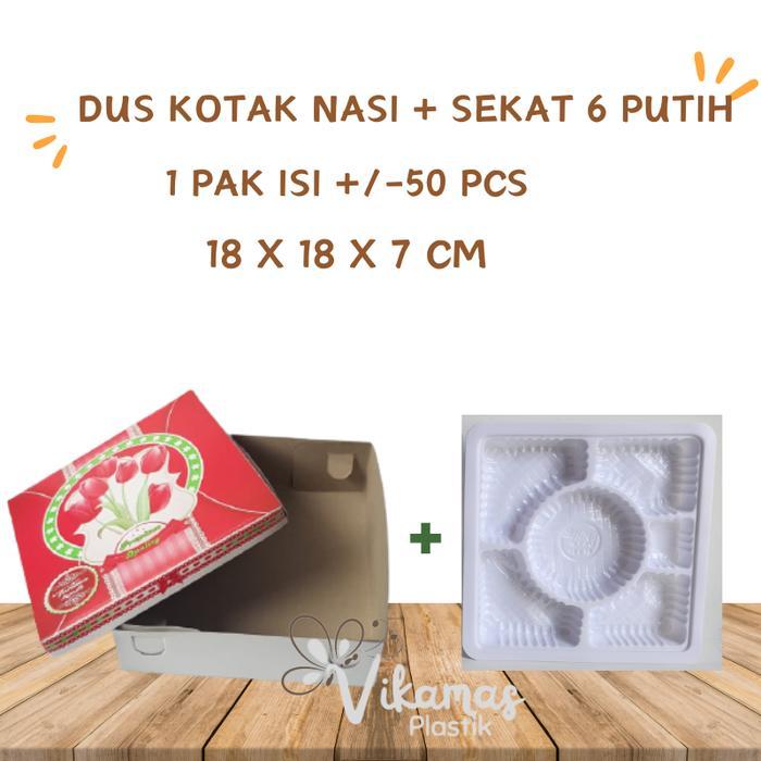 Bisa Grab Dus Kotak Nasi Motif Bunga 18X18 I Box Kotak Kue Makanan 18 X 18