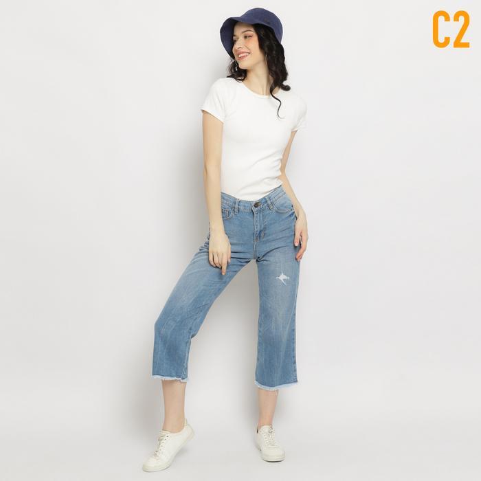 C2 Widley Blue Boyfriend Jeans Wanita celana panjang - S