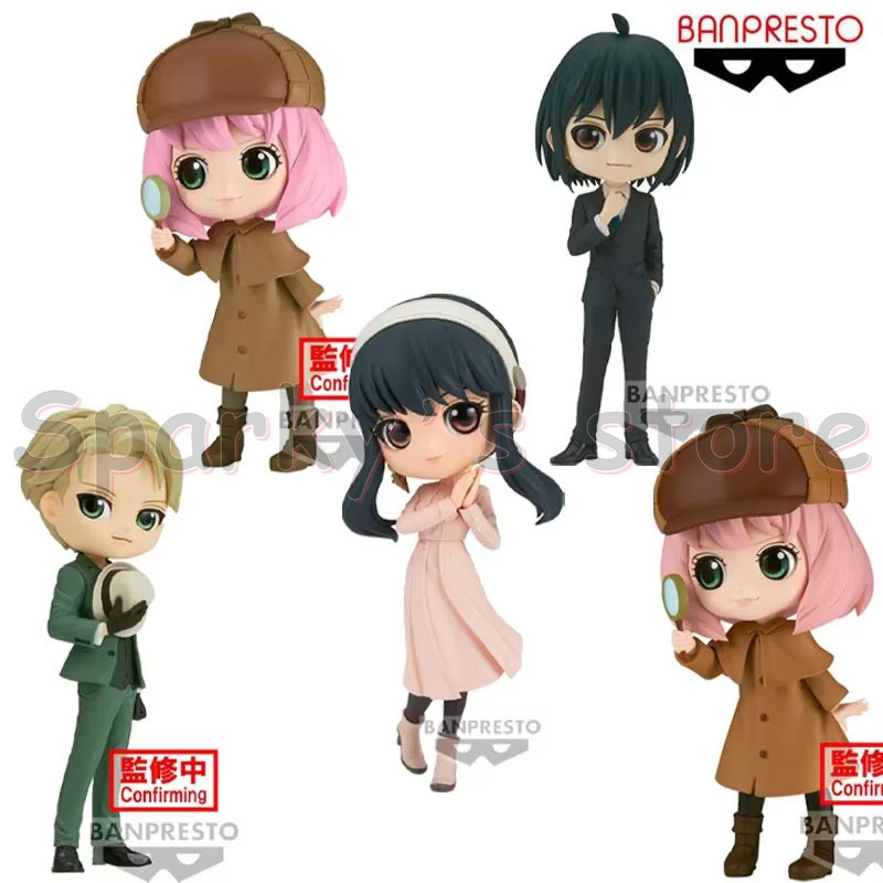 Bandai Original Q posket FAMILY Anime Figure Anya Forger Loid Forger Yor Forger Action Figure Toys