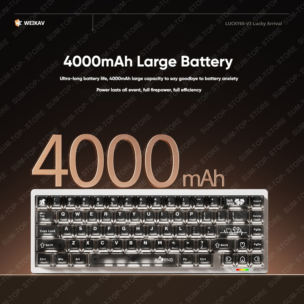 Lucky65 V3 Lucky65 V2 NUT65 Sugar65 Weikav Mechanical Keyboard Aluminum 3-Mode Rgb Hot Swappable